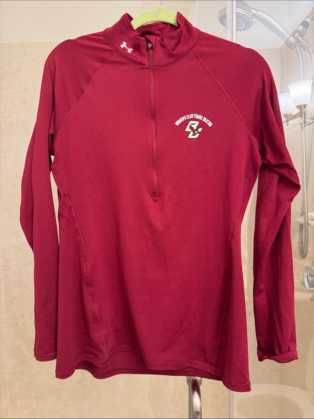 Under Armour Maroon Quarter-Zip Pullover with Small Chest Logo